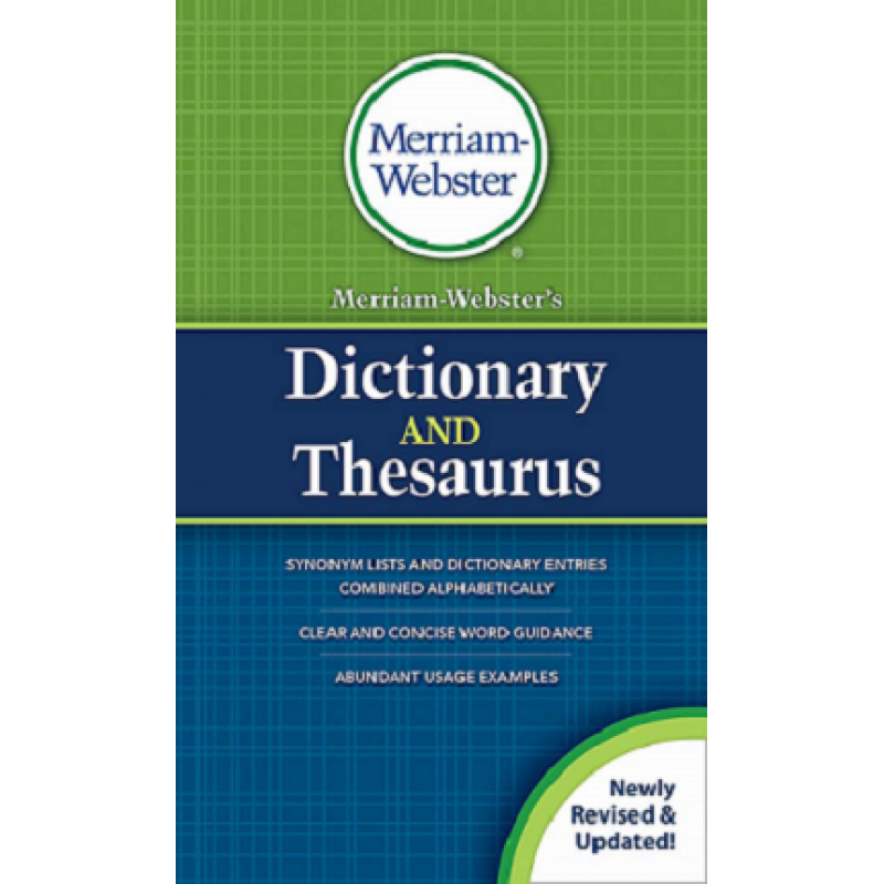 Merriam Webster The Merriam-Webster Thesaurus Dictionary Companion Paperback 800 