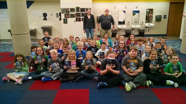 Members of the Bayneville Grange #1810 at Garfield Elementary School in Augusta, KS.